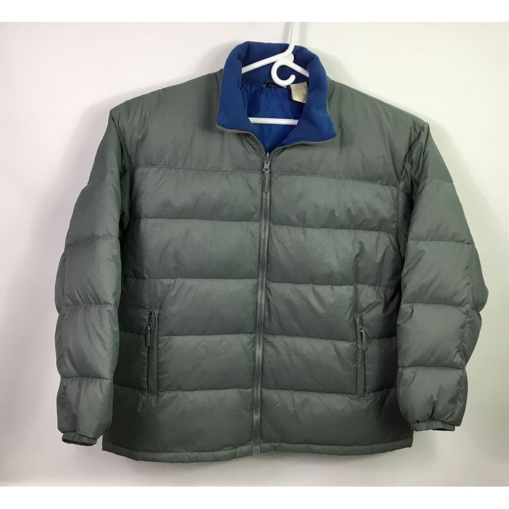 Athletic Works Puffer Jacket Cost Mens Size XL Winter Gray zip pockets